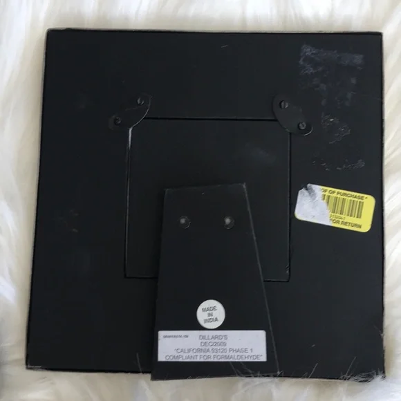 Picture Frame Silver Tone 6.5 x 6.5 Pebble Effect Modern Accent Piece Home Decor - Picture 3 of 4